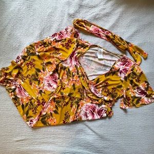 Donna Morgan floral mini dress with belt